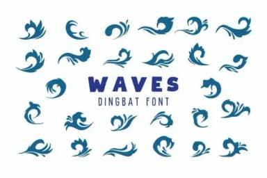 Waves by Eystore — Dingbats Font — thumbnail 1