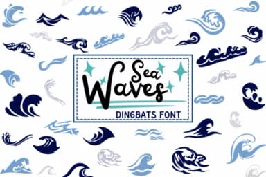 Waves Sea by PraewDesigns — Dingbats Font — thumbnail 1