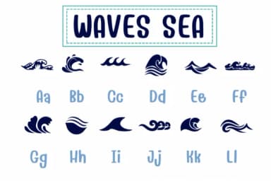 Waves Sea by PraewDesigns — Dingbats Font — thumbnail 2