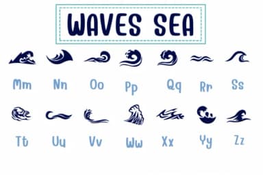 Waves Sea by PraewDesigns — Dingbats Font — thumbnail 3