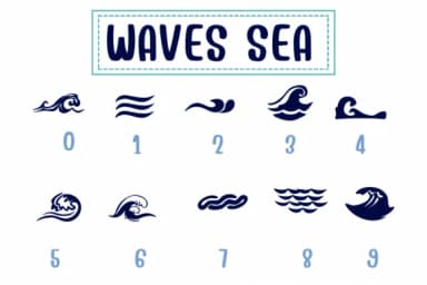 Waves Sea by PraewDesigns — Dingbats Font — thumbnail 4