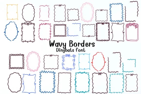 Wavy Borders by Nongyao — Dingbats Font