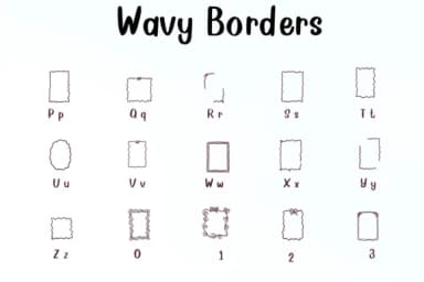 Wavy Borders by Nongyao — Dingbats Font — thumbnail 3