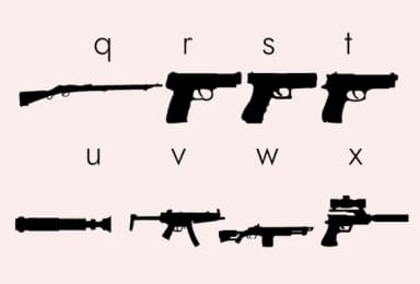 Weapons Silhouettes by Minimalistartstudio — Dingbats Font — thumbnail 7