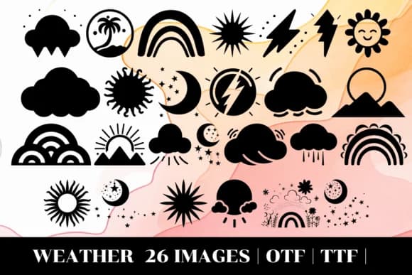 Weather by MOMAT THIRTYONE — Dingbats Font