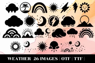 Weather by MOMAT THIRTYONE — Dingbats Font — thumbnail 1
