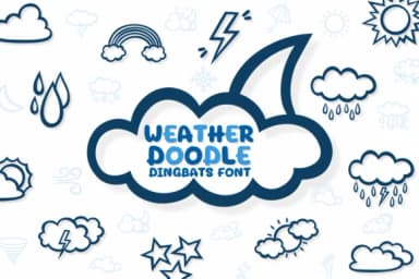 Weather Doodle by Chonada — Dingbats Font — thumbnail 1