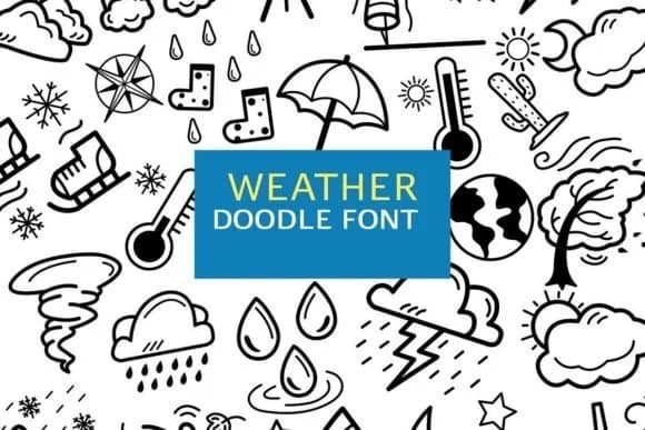 Weather Doodle by digitalplannerland — Dingbats Font