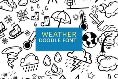 Weather Doodle by digitalplannerland — Dingbats Font — thumbnail 1