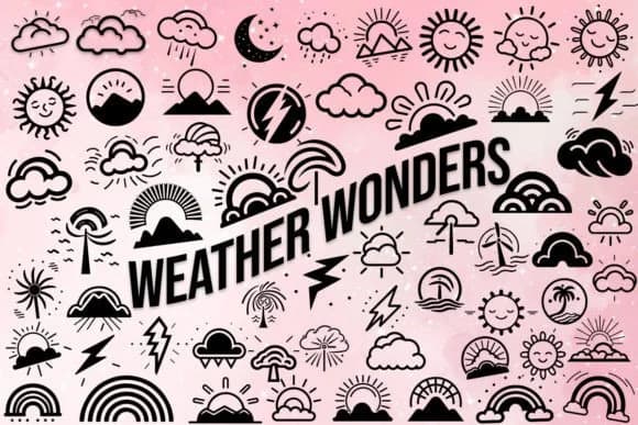 Weather Wonders by MOMAT THIRTYONE — Dingbats Font