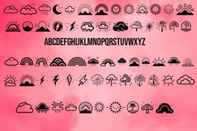 Weather Wonders by MOMAT THIRTYONE — Dingbats Font — thumbnail 2
