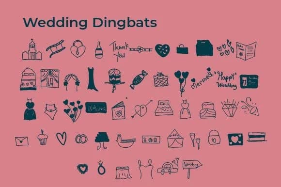 Wedding by Ciriative — Dingbats Font