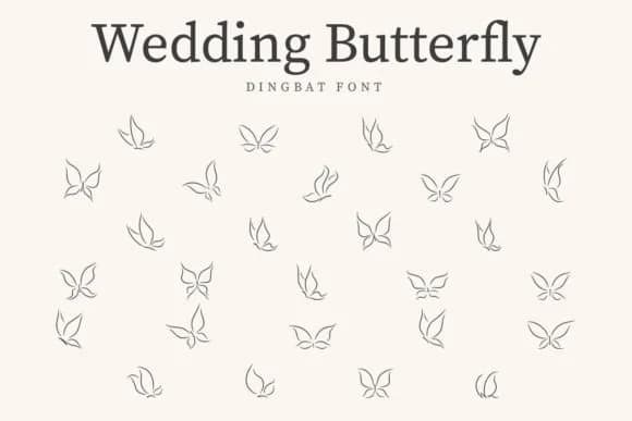 Wedding Butterfly by CraftedType Studio — Dingbats Font