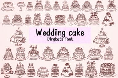 Wedding Cake by Nongyao — Dingbats Font — thumbnail 1