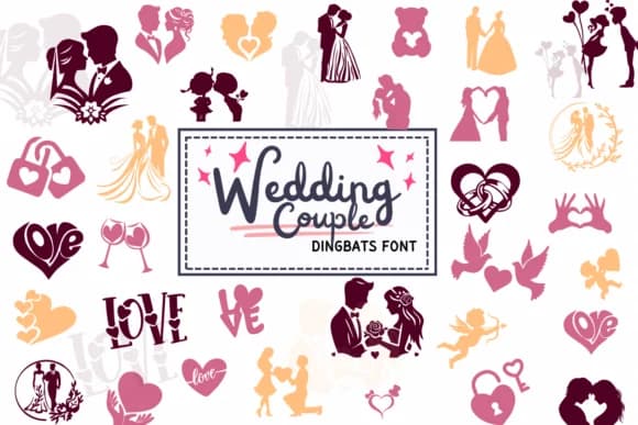 Wedding Couple by PraewDesigns — Dingbats Font