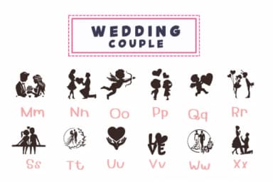 Wedding Couple by PraewDesigns — Dingbats Font — thumbnail 3
