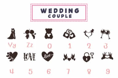 Wedding Couple by PraewDesigns — Dingbats Font — thumbnail 4