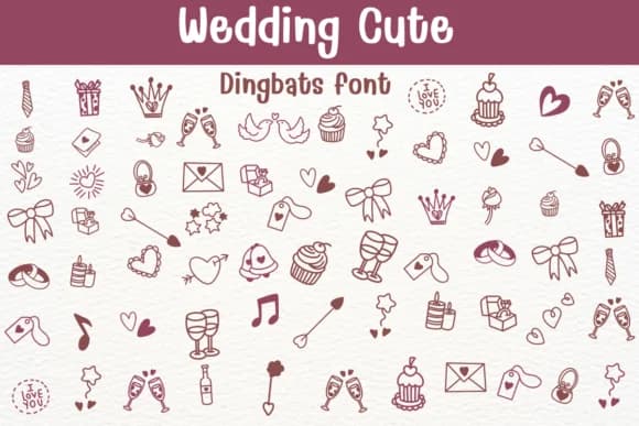 Wedding Cute 1 by Sontaya — Dingbats Font