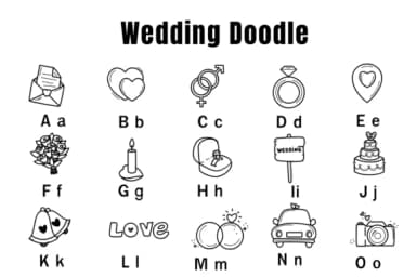 Wedding Doodle by Nun Sukhwan — Dingbats Font — thumbnail 2