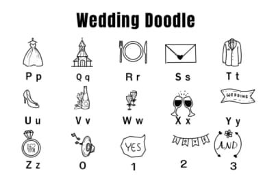 Wedding Doodle by Nun Sukhwan — Dingbats Font — thumbnail 3