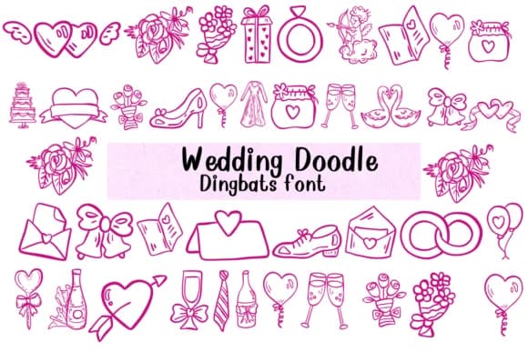 Wedding Doodle by Nongyao — Dingbats Font