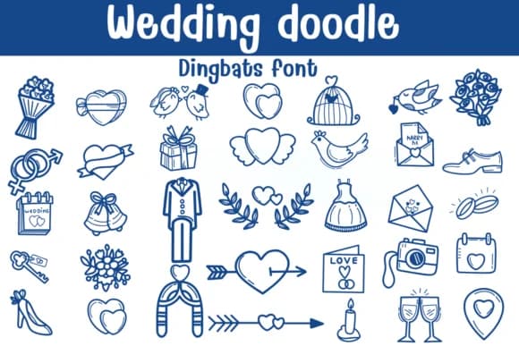 Wedding Doodle by Sontaya — Dingbats Font