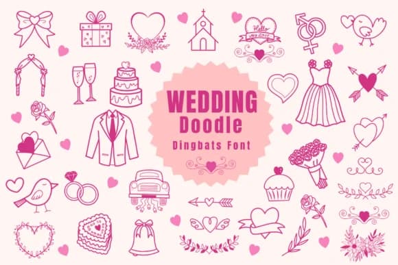 Wedding Doodle by Pui Art — Dingbats Font