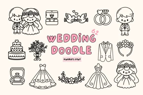 Wedding Doodle by Babymimiart — Dingbats Font