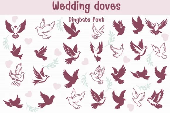 Wedding Doves by Sontaya — Dingbats Font