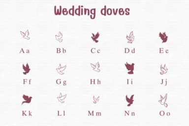Wedding Doves by Sontaya — Dingbats Font — thumbnail 2
