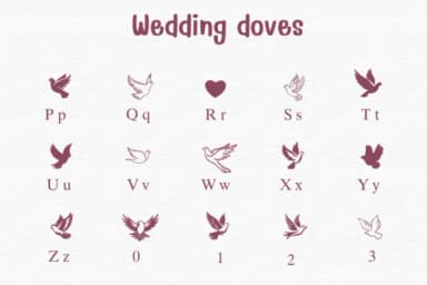 Wedding Doves by Sontaya — Dingbats Font — thumbnail 3