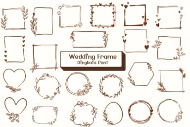 Wedding Frame by Ketsarin — Dingbats Font — thumbnail 1