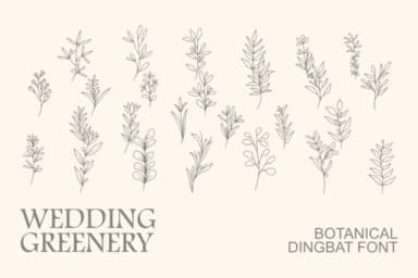 Wedding Greenery by Intype Studio — Dingbats Font — thumbnail 1