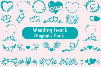 Wedding Heart by Nongyao — Dingbats Font — thumbnail 1