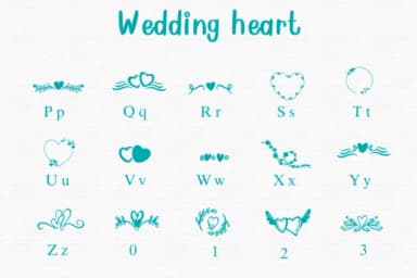Wedding Heart by Nongyao — Dingbats Font — thumbnail 3