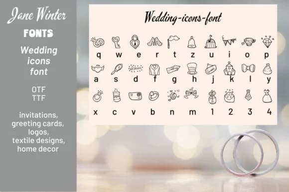 Wedding Icons by Stella Sky — Dingbats Font