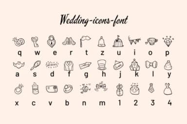 Wedding Icons by Stella Sky — Dingbats Font — thumbnail 2