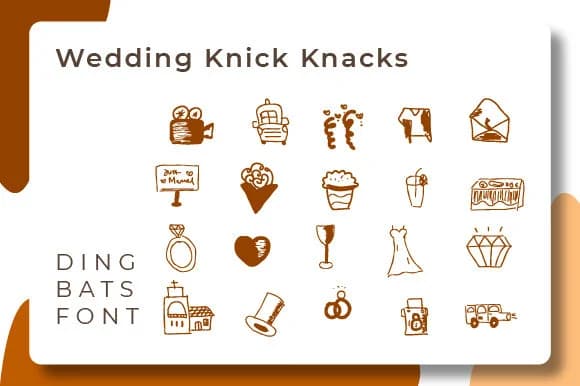 Wedding Knick Knacks by Ciriative — Dingbats Font