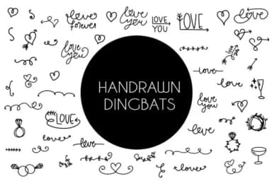 Wedding Love Dingbats by goodigital — Dingbats Font — thumbnail 1