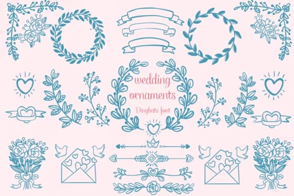 Wedding Ornaments by Nongyao — Dingbats Font