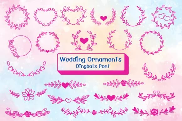 Wedding Ornaments by Ketsarin — Dingbats Font
