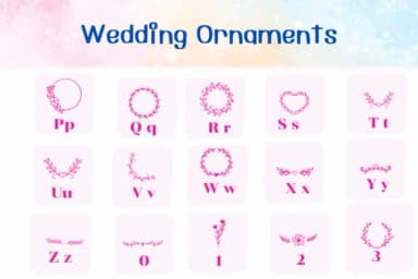 Wedding Ornaments by Ketsarin — Dingbats Font — thumbnail 3