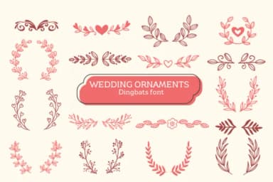 Wedding Ornaments by Apiwat Type — Dingbats Font — thumbnail 1