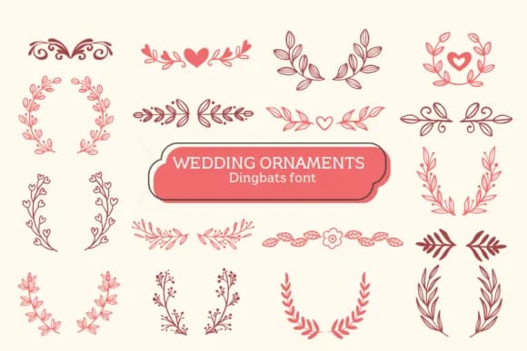 Wedding Ornaments by Apiwat Type — Dingbats Font