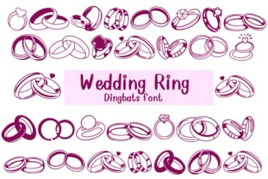 Wedding Ring by Nongyao — Dingbats Font — thumbnail 1