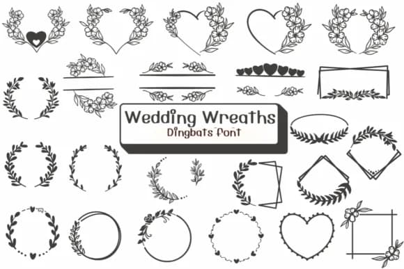 Wedding Wreaths by Ketsarin — Dingbats Font