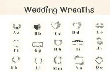 Wedding Wreaths by Ketsarin — Dingbats Font — thumbnail 2