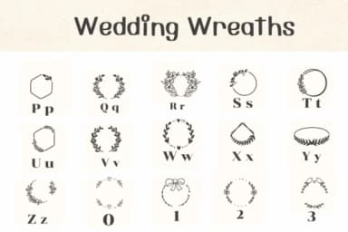 Wedding Wreaths by Ketsarin — Dingbats Font — thumbnail 3