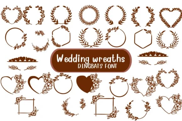 Wedding Wreaths by Nongyao — Dingbats Font
