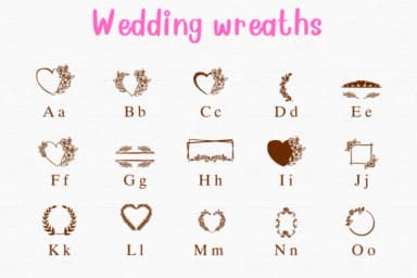 Wedding Wreaths by Nongyao — Dingbats Font — thumbnail 2
